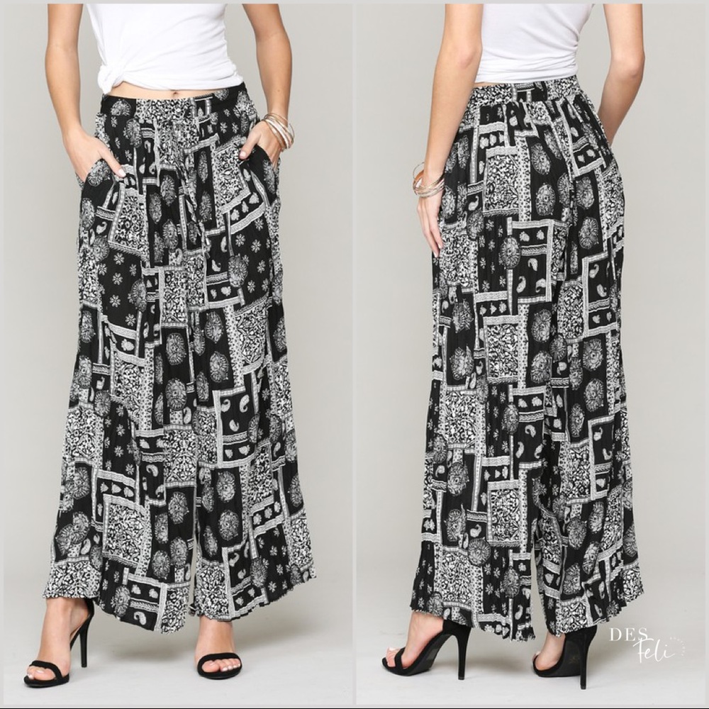 Boho Wide Leg Pants